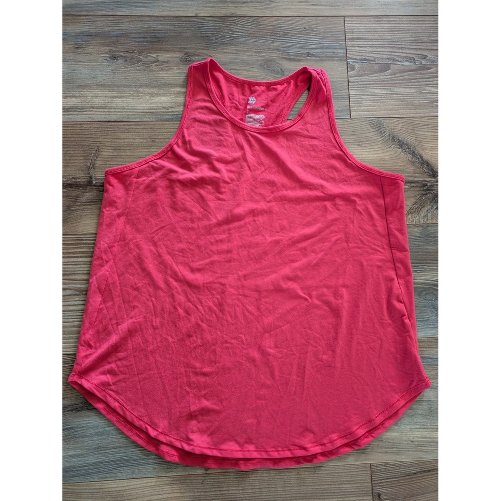 All In Motion Bright Pink Racerback Athletic Tank Top LRG